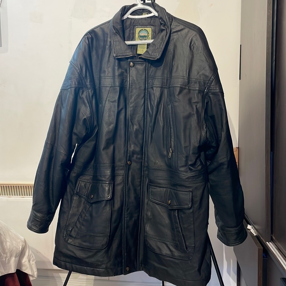 Leather coat